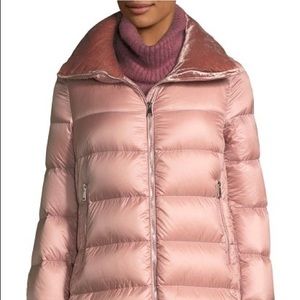 MONCLER Torcol Puffer Coat W/ Velvet Collar, sz 1